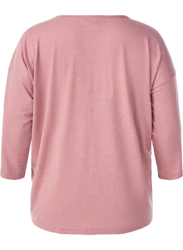 Jersey blouse with 3/4 sleeves, Red, Packshot image number 1