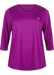 Sports top with 3/4 sleeves, Purple, Packshot image number 0