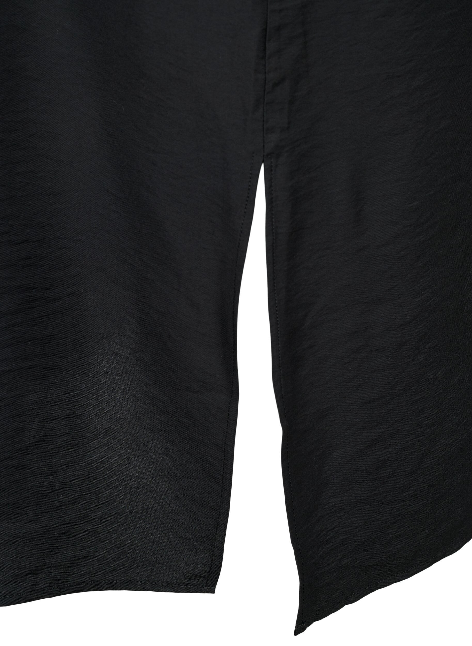 Zizzifashion One-shoulder dress in viscose, Black, Packshot image number 3