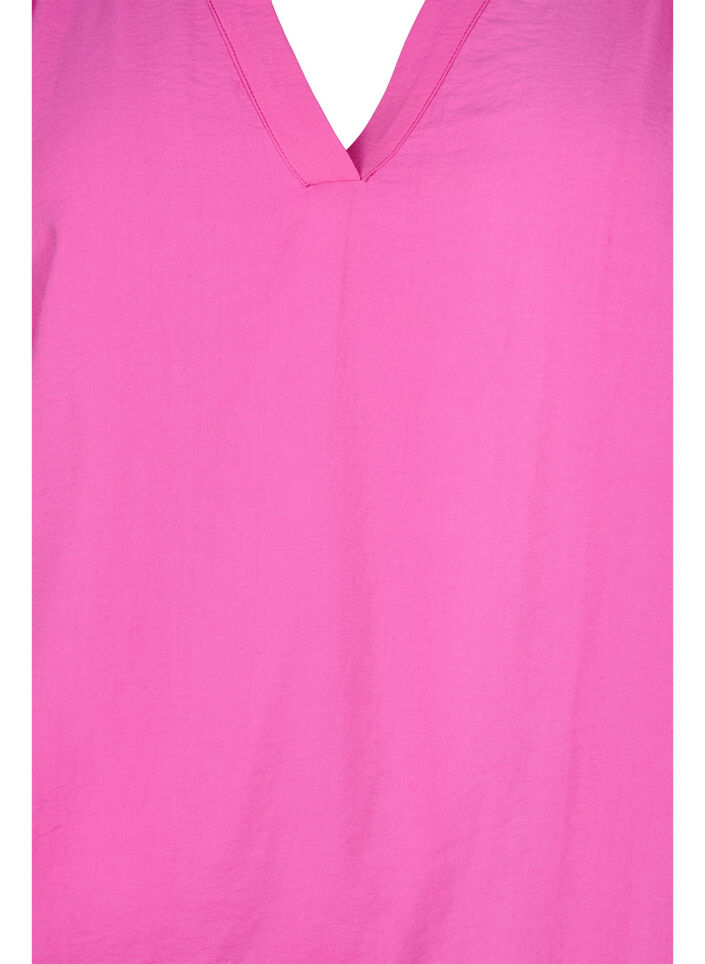 	 Viscose blouse with v-neck, Raspberry Rose, Packshot image number 2