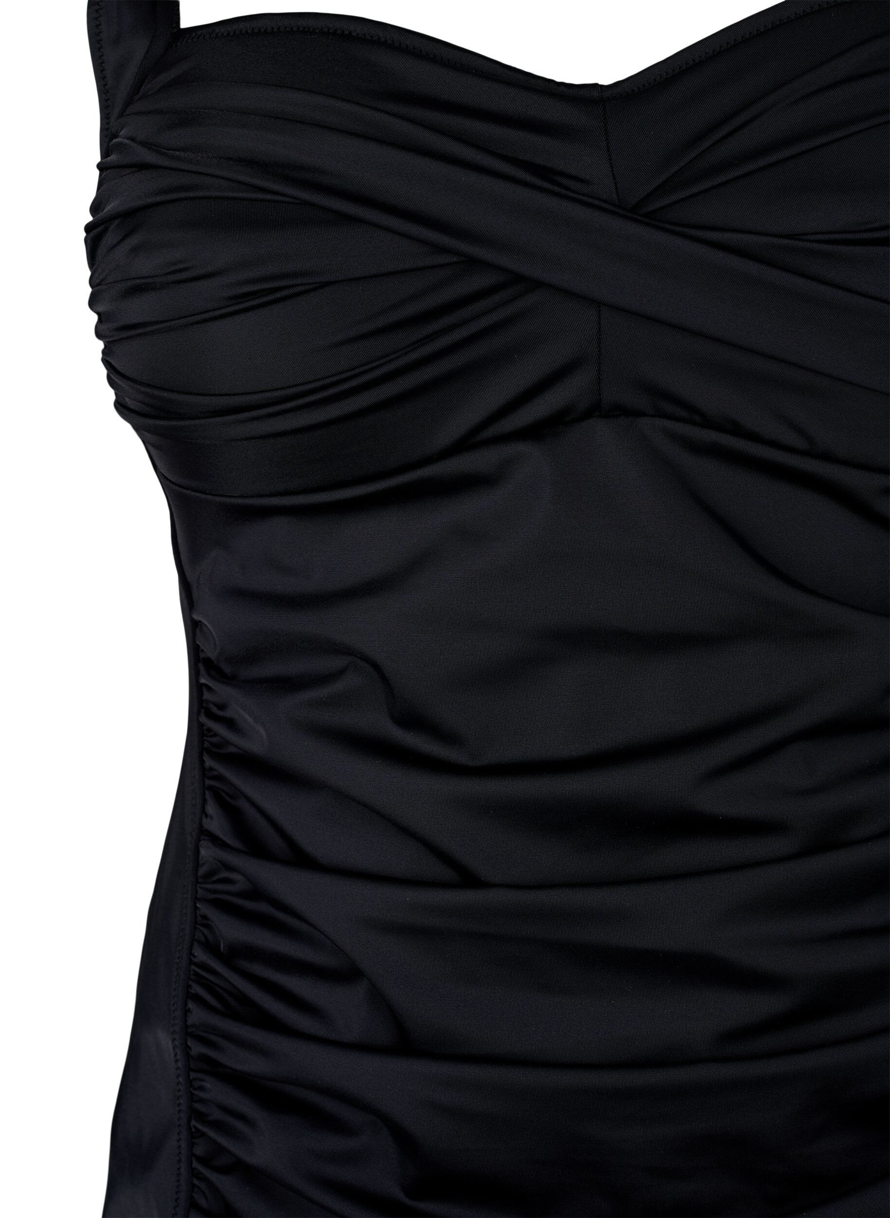 Zizzifashion Draped tankini, Black, Packshot image number 2