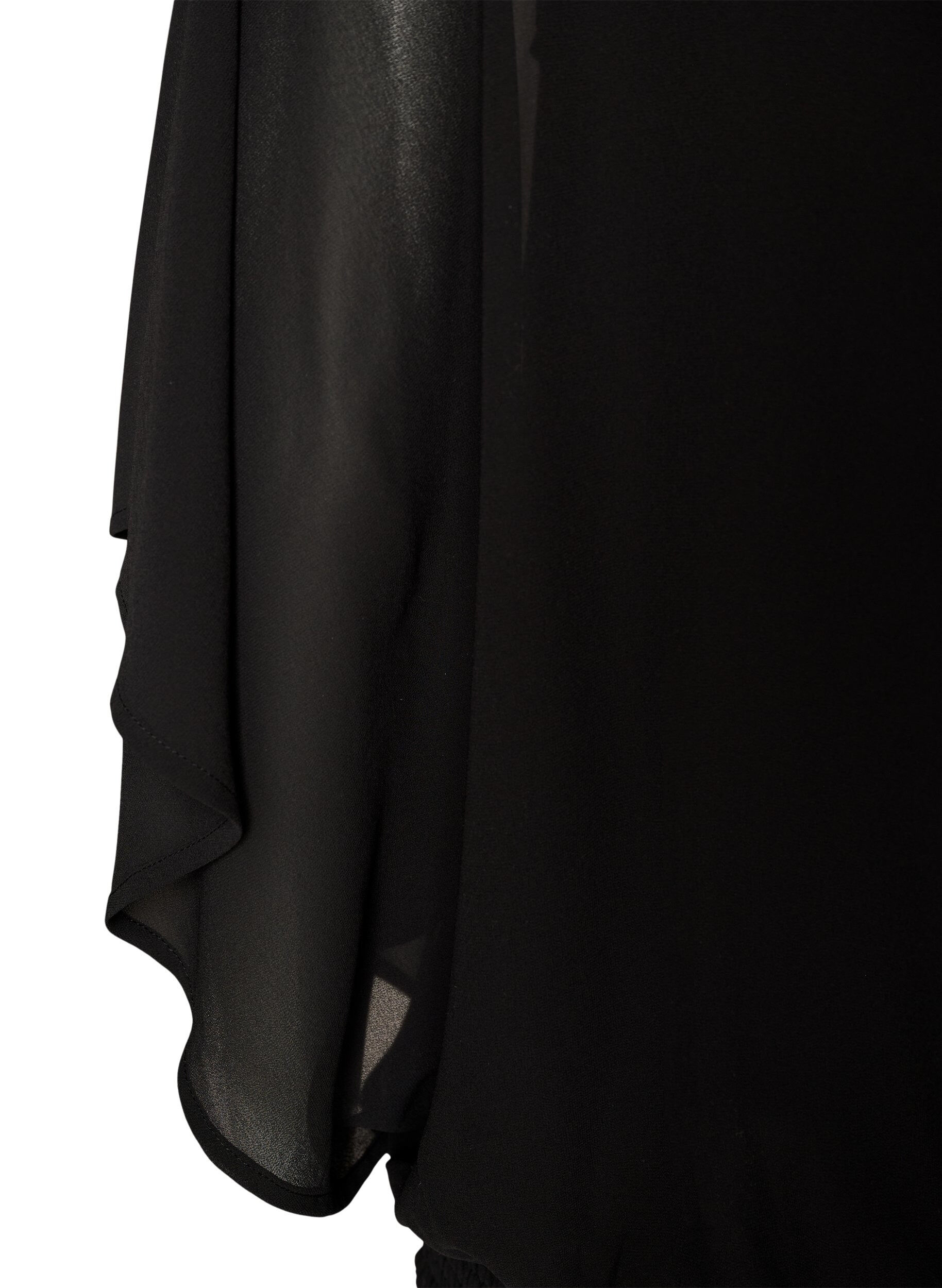 ZizzifashionChiffon blouse with balloon effect, Black, Packshot image number 3