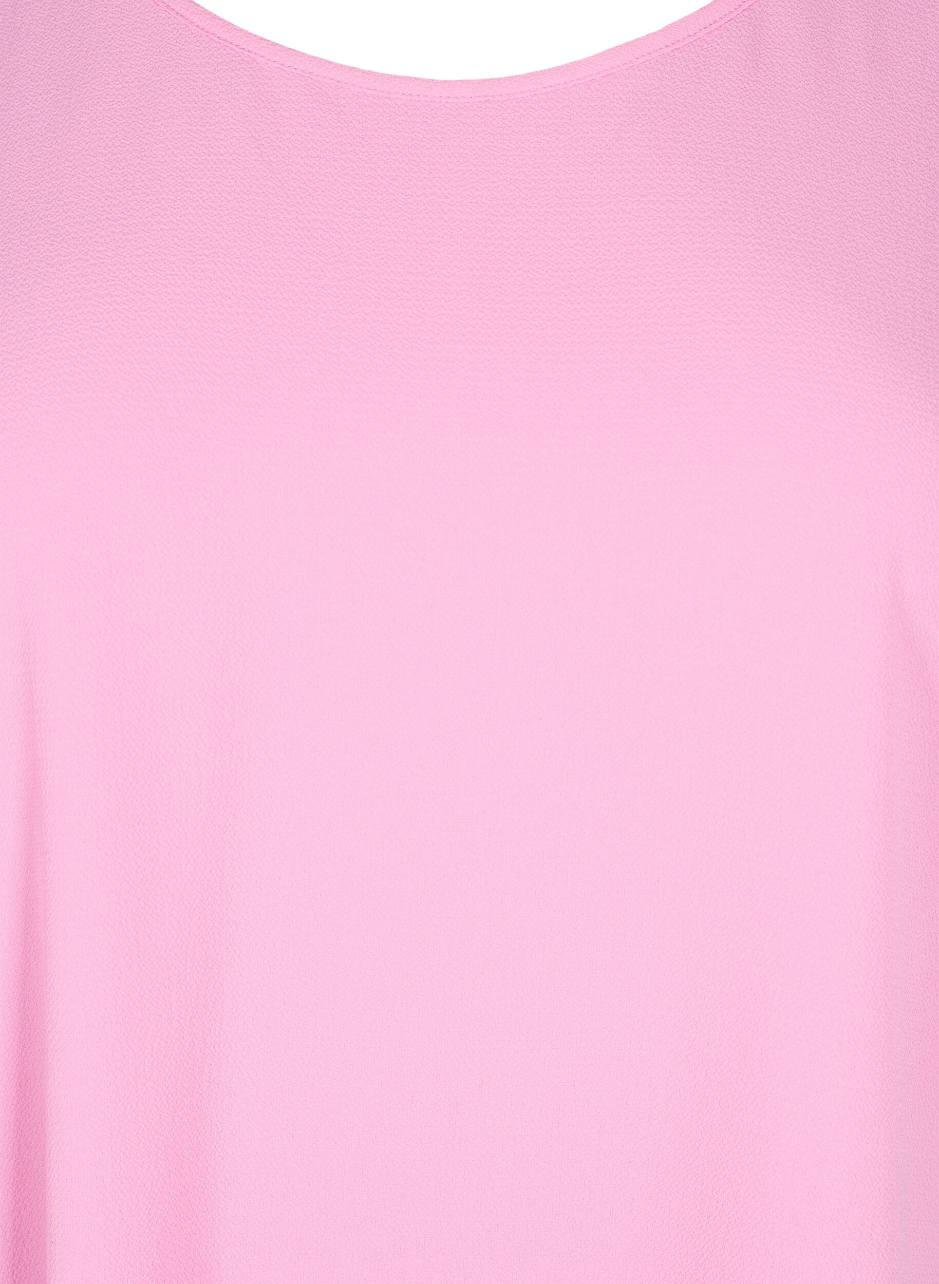 ZizzifashionBlouse with short sleeves and a round neckline, Pink, Packshot image number 2