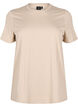 Basic cotton T-shirt with round neck, Beige, Packshot image number 0