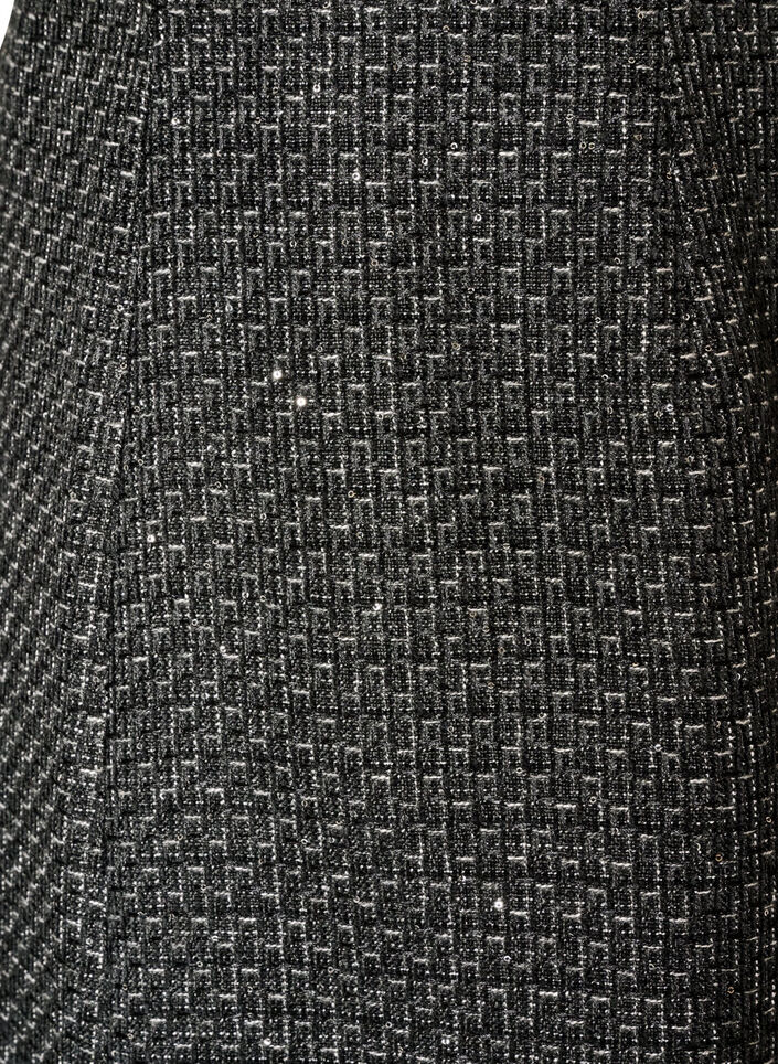 Short boucl&eacute; skirt with sequins, Black, Packshot image number 2