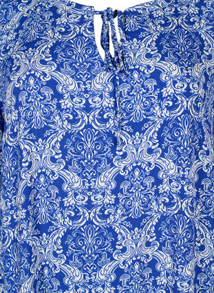 Short-sleeved viscose dress with print, S. the web Oriental, Packshot image number 2