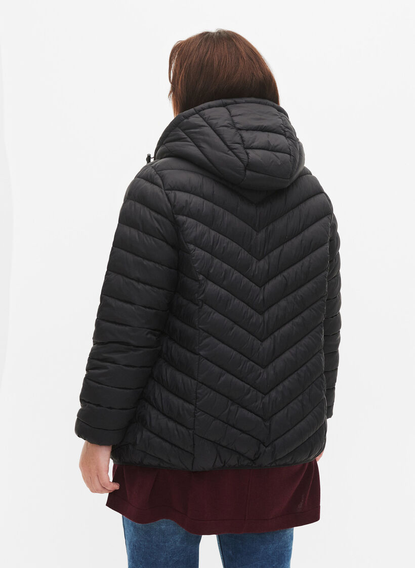 Lightweight jacket with hood, Black, Model image number 2