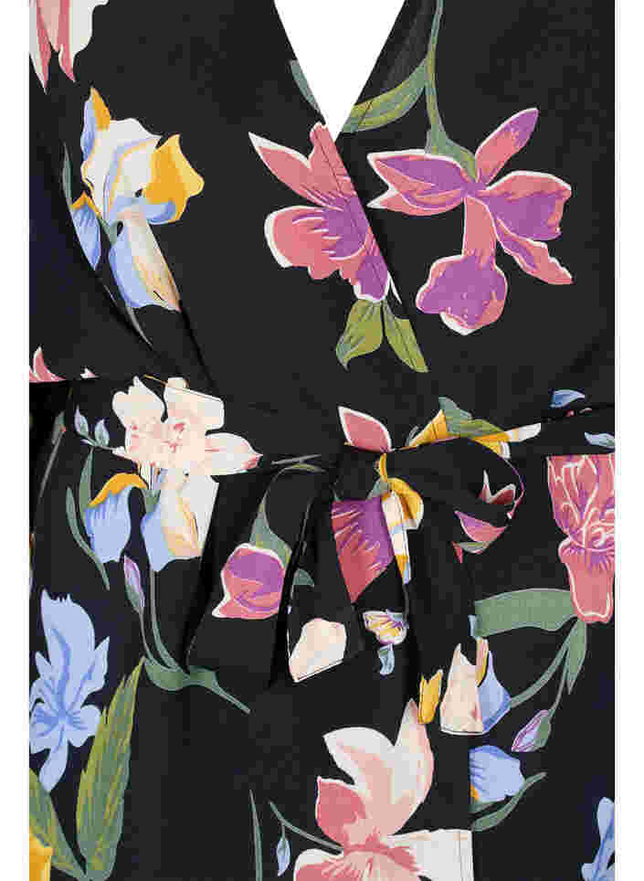 Floral kimono in viscose, Big Flower AOP, Packshot image number 2
