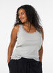 Ribbed top with lace trim, Grey, Model image number 0