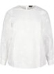 Long-sleeved blouse with embroidery, White, Packshot image number 0
