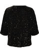 Cardigan with sequins and 3/4 sleeves, Black, Packshot image number 1