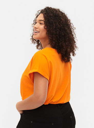 Short sleeve cotton blend T-shirt, Exuberance, Model image number 1