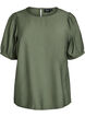 Viscose blouse with 1/2 sleeves, Green, Packshot image number 0