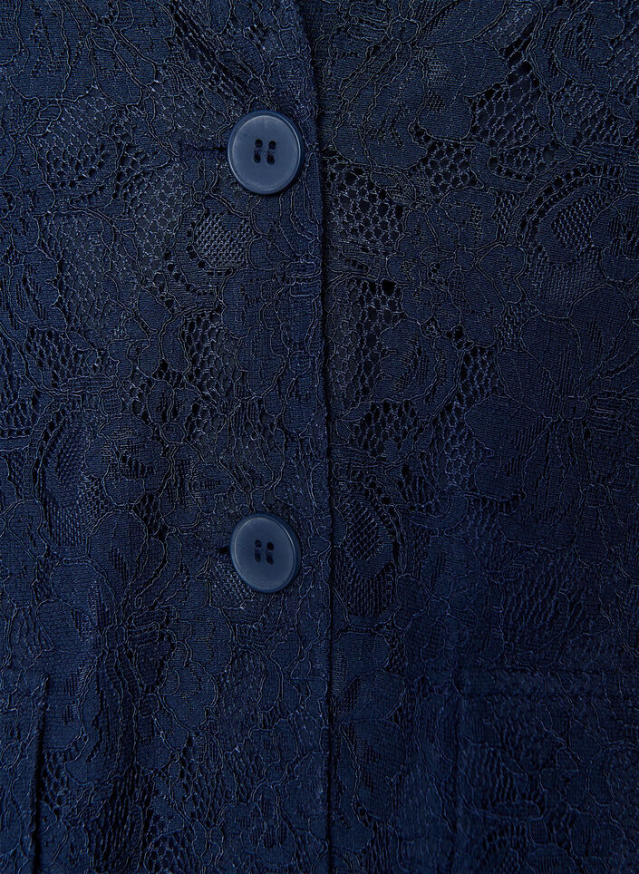 Lace blazer with button closure, Blue, Packshot image number 2