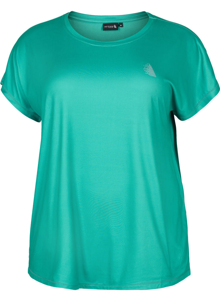 Short sleeved workout t-shirt, Mint, Packshot image number 0