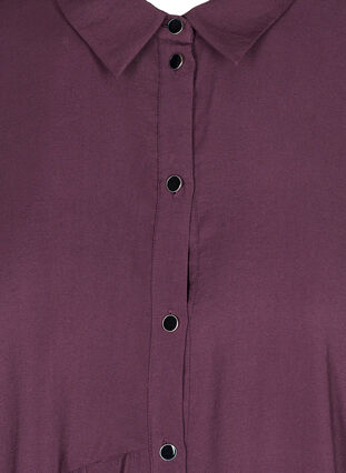 Solid-coloured, A-line shirt dress, Plum Perfect, Packshot image number 2