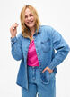 Loose denim shirt with chest pocket, Light blue denim, Model image number 0