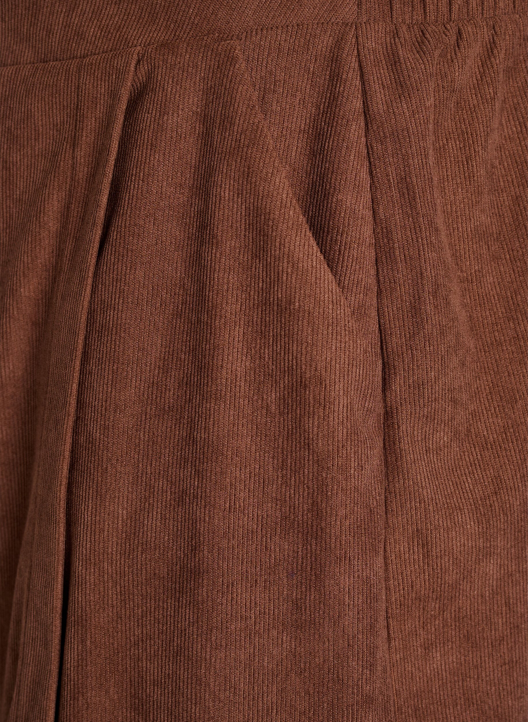 Zizzifashion Short skirt in corduroy, Brown, Packshot image number 2