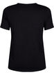 T-shirt in organic cotton with studs , Black W. TRÉS, Packshot image number 1