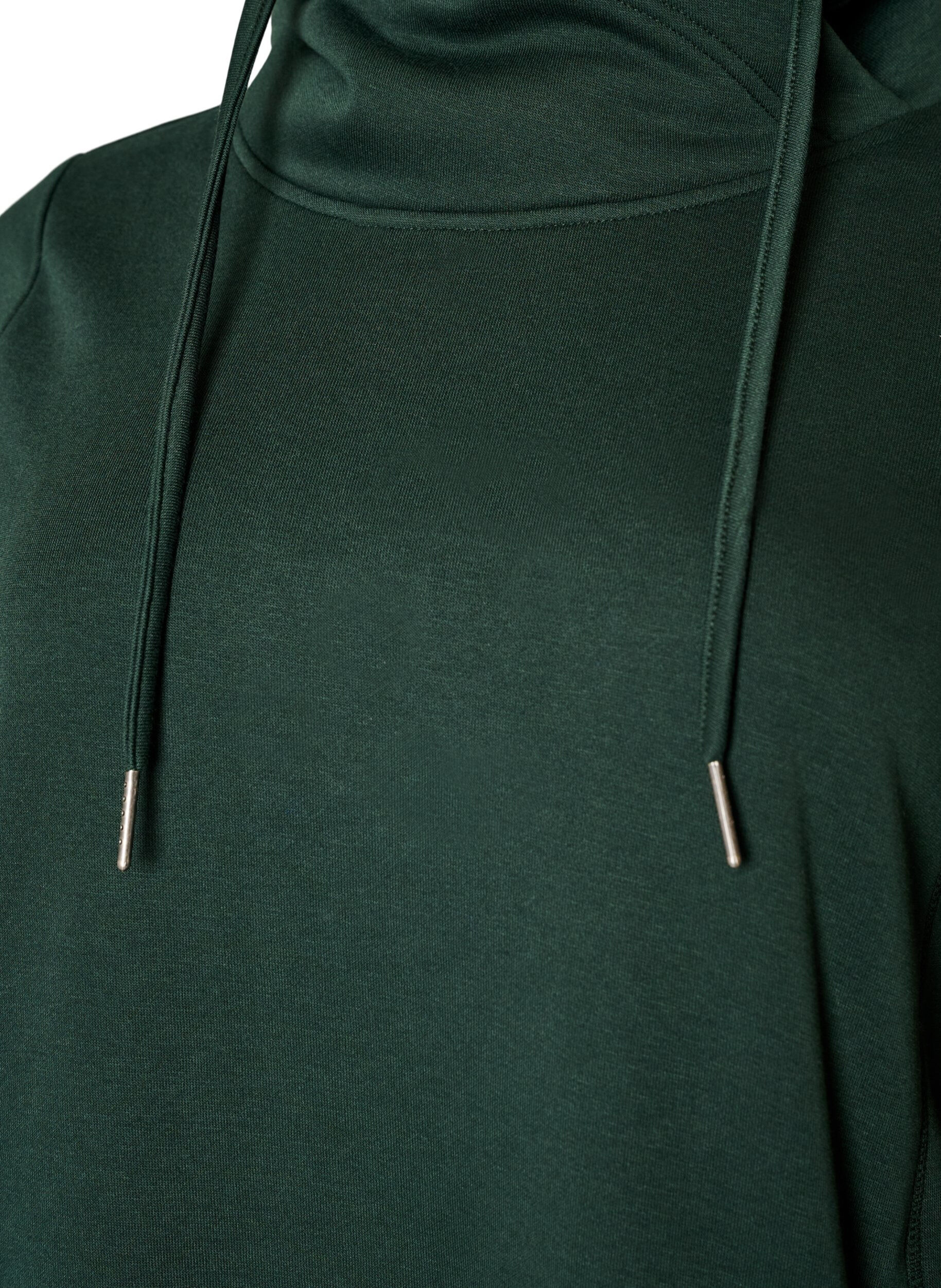 ZizzifashionSweatshirt with high collar and pockets, Green, Packshot image number 2
