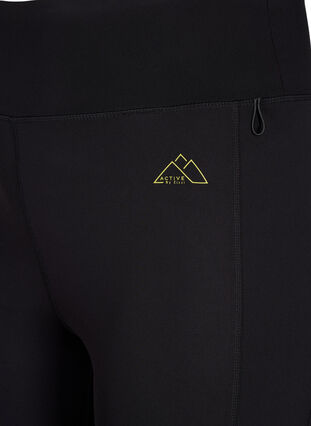 3/4 training leggings with pockets, Black, Packshot image number 2