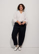 Loose shirt with V-neck, White, Model image number 1