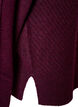 Knitted blouse with V-shaped rib pattern and slits, Red, Packshot image number 3