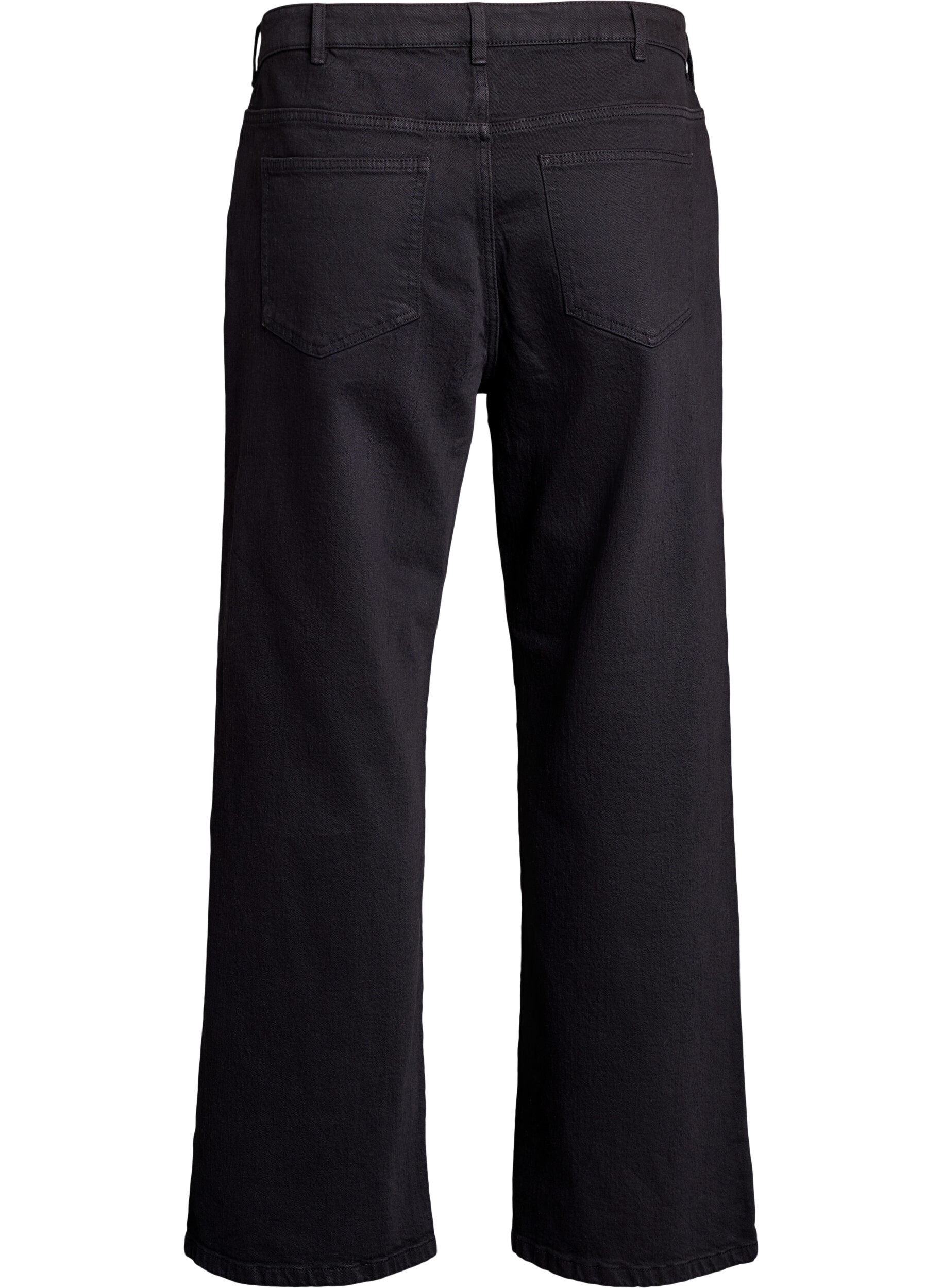 ZizzifashionWide leg jeans with high waist, Black, Packshot image number 1