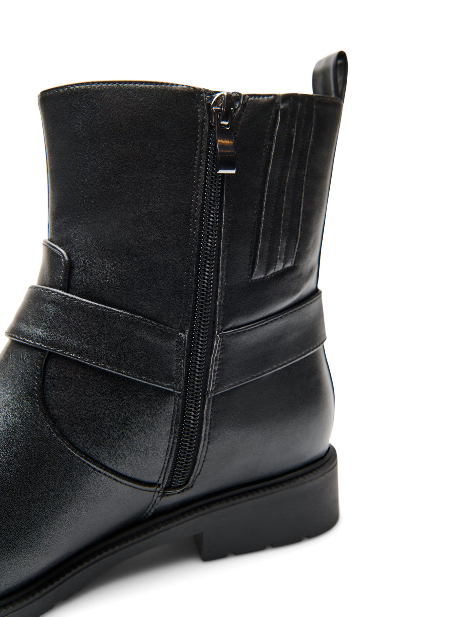 Zizzifashion Wide fit - Short biker boot, Black, Packshot image number 2