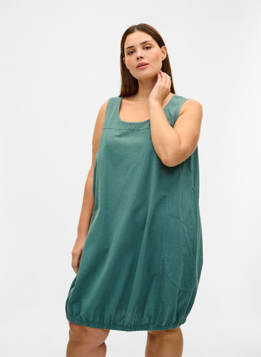Sleeveless cotton dress, Sea Pine, Model image number 0