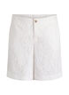 High-waisted lace Bermuda shorts, Vanilla, Packshot image number 0