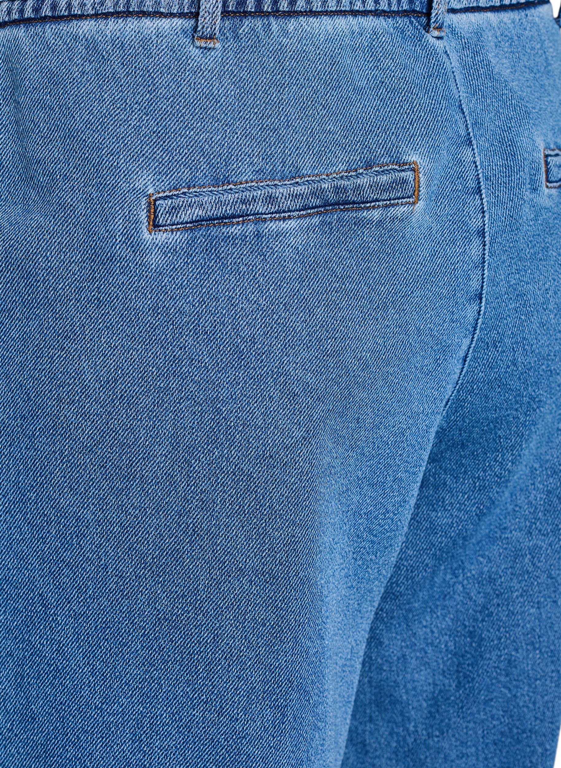 Zizzifashion Loose-fit jeans with an elasticated waistband and a drawstring, Blue, Packshot image number 3