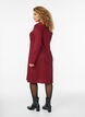 Dress with rhinestones and scalloped edges, Dark Bordeaux, Model image number 2