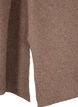 Melange pullover with side slit, Walnut/White Mel., Packshot image number 3