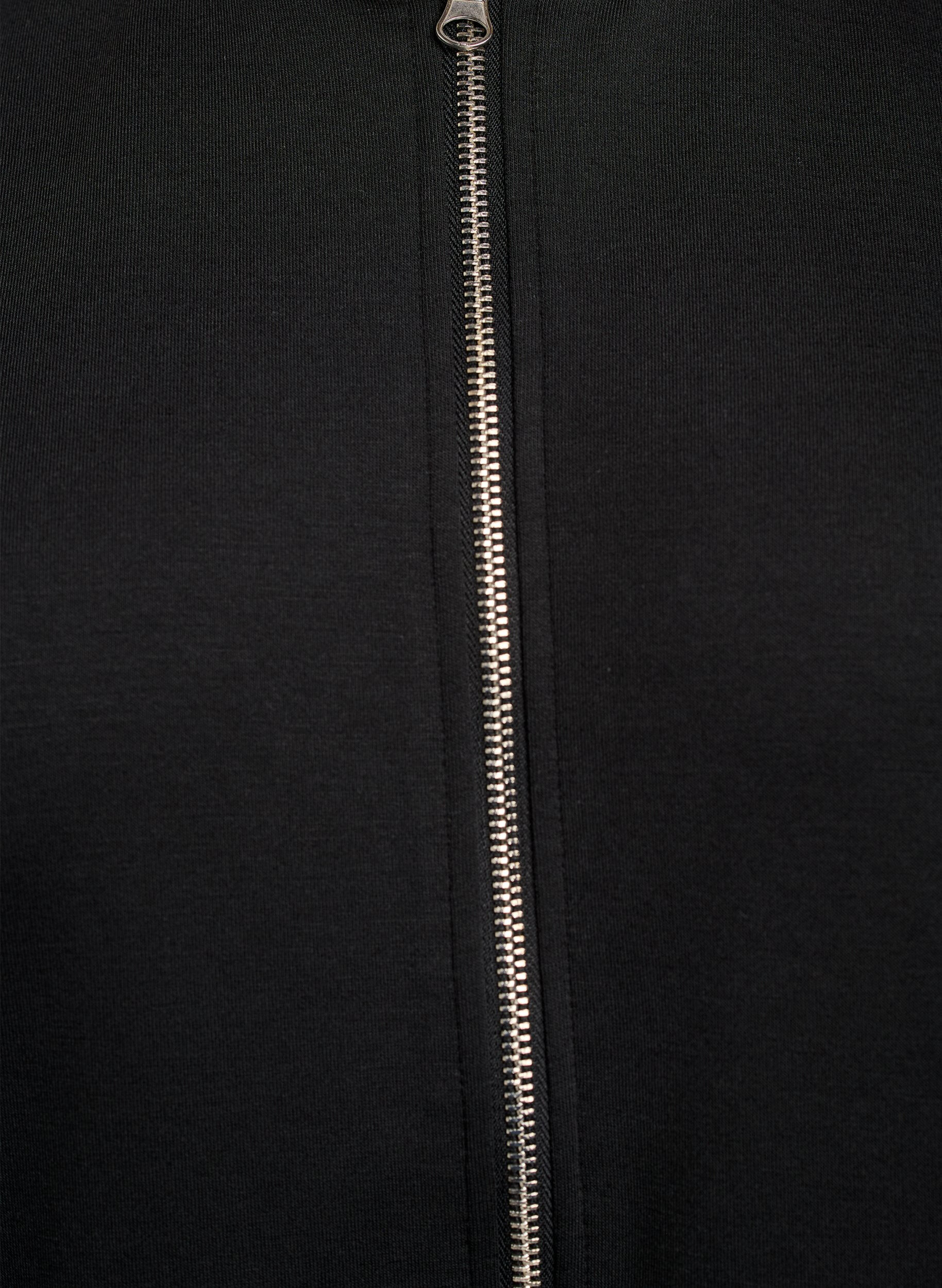 Zizzifashion Bomber cardigan with zip, Black, Packshot image number 2