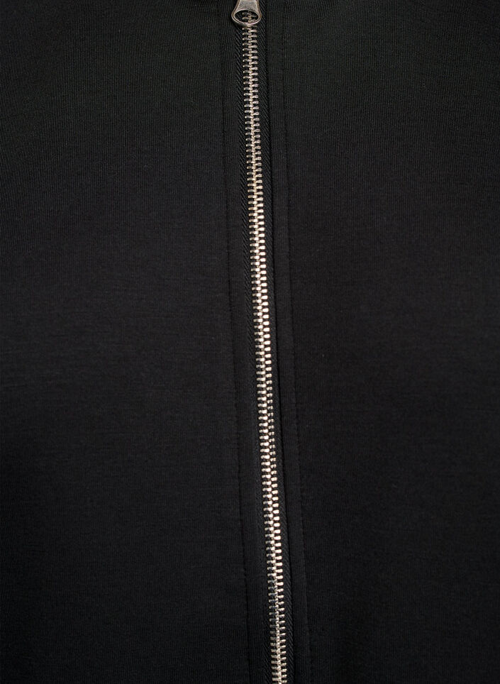 Bomber cardigan with zip, Black, Packshot image number 2