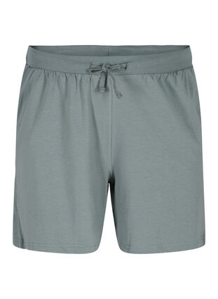 Cotton shorts with pockets, Balsam Green Solid, Packshot image number 0