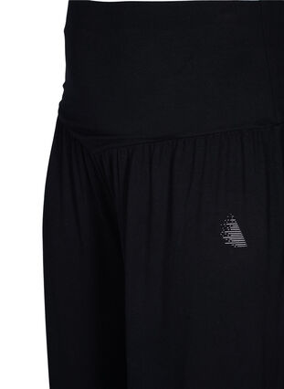 Loose jogging bottoms in viscose, Black, Packshot image number 2