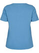 Basic plain cotton t-shirt, Blue, Packshot image number 1