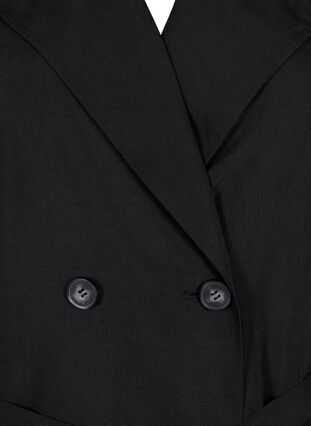 Trench coat with belt and pockets, Black, Packshot image number 2