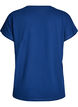 Loose training t-shirt with v-neck, Blue, Packshot image number 1