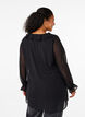 Tunic with ruffles and dotted texture, Black, Model image number 1