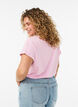 Short-sleeved cotton blend T-shirt, Rose, Model image number 2