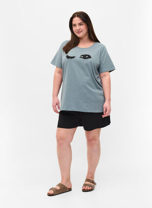 Short sleeved pyjama t-shirt with print, Trooper EYES, Model image number 2