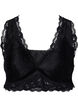 Bra with lace and soft padding, Black, Packshot image number 0