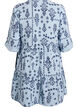 Short dress in patterned cotton muslin, Light Blue, Packshot image number 1
