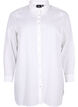 Long shirt in linen and cotton, Bright White, Packshot image number 0
