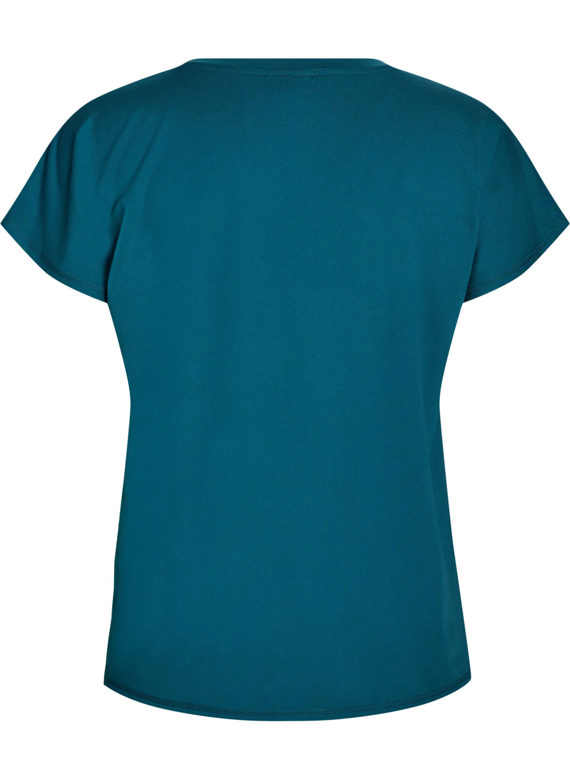 ZizzifashionLoose training t-shirt with v-neck, Green, Packshot image number 1