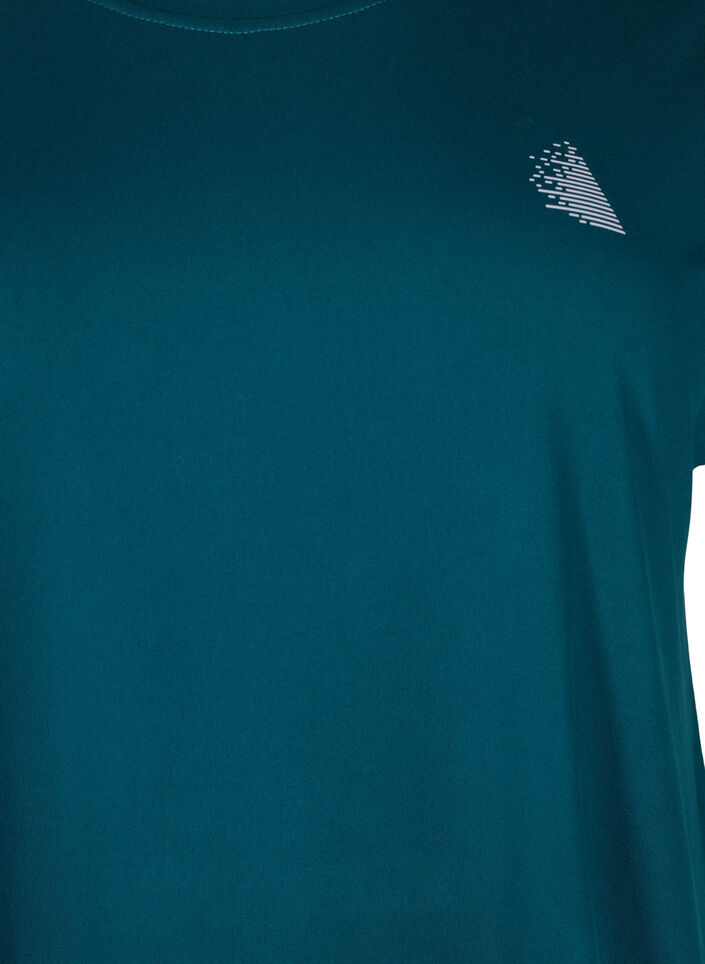 Short sleeved workout t-shirt, Green, Packshot image number 2