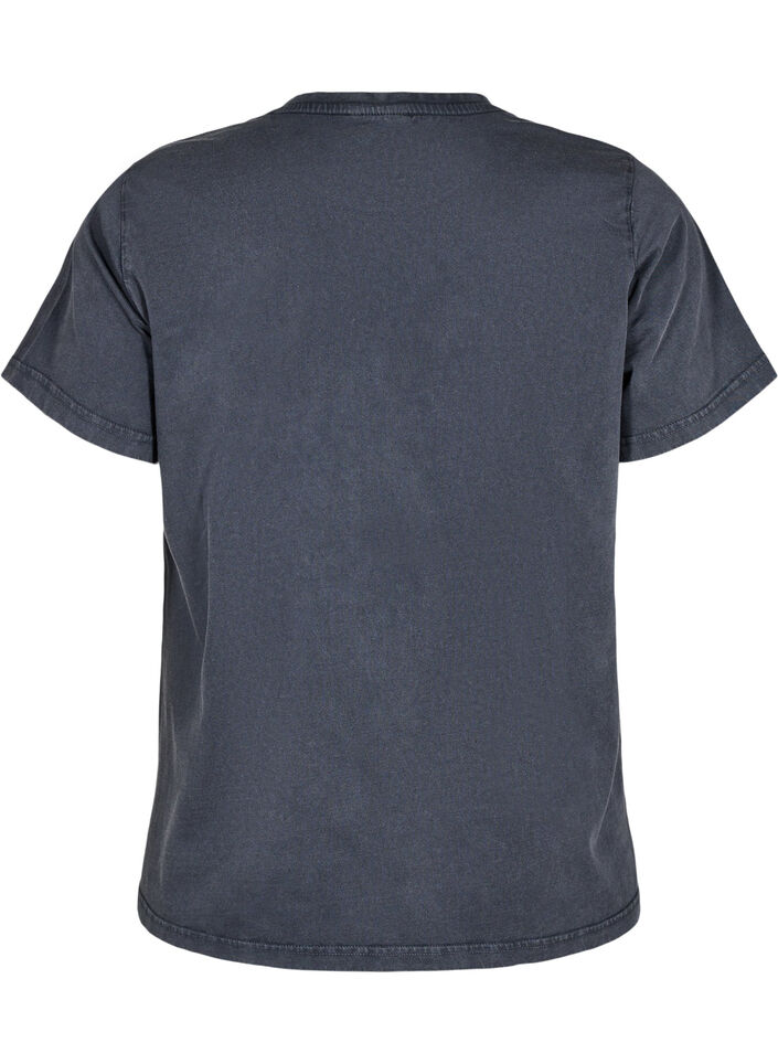 Organic cotton T-shirt with print, Grey, Packshot image number 1